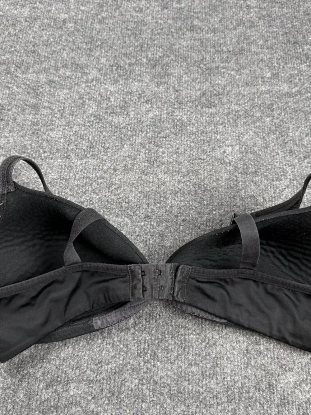 Black Wirefree Front Clasp Bra No Size Tag Fits Approx XL Check Measurements